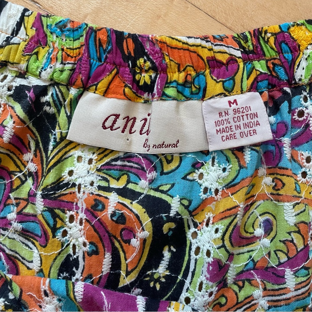 ANU BY NATURAL Mixed Print Patchwork Circle Skirt… - image 4